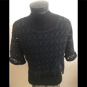 EUC Black MARISA Sz XL CROP TOP